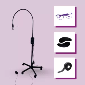 OrgaMo Chance - UV LED Lámpa (+ UV szűrő szemüveg + UV védő habtapasz + UV védő szilikon szemhéjtapasz + UV webinar)