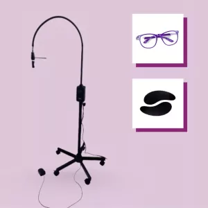 OrgaMo Chance - UV LED Lámpa Fekete (+ UV védőszemüveg + UV védő szilikon szemhéjtapasz + UV webinar)