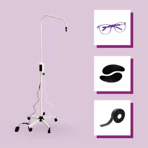 OrgaMo Chance - UV LED Lámpa Fehér (+ UV szűrő szemüveg + UV védő habtapasz + UV védő szilikon szemhéjtapasz + UV webinar)