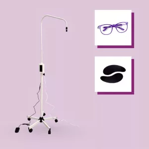 OrgaMo Chance - UV LED Lámpa Fehér (+ UV védőszemüveg + UV védő szilikon szemhéjtapasz + UV webinar)
