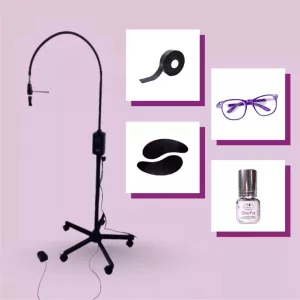 OrgaMo Chance UV led lámpa fekete + UV védőszemüveg + OrgaMo ClearPro UV ragasztó + UV védő habtapasz + UV védő szilikon szemhéjtapasz + UV webinar