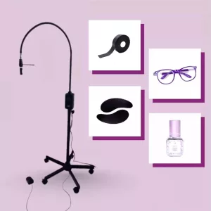 OrgaMo Chance UV led lámpa fekete + UV védőszemüveg + OrgaMo Next UV ragasztó + UV védő habtapasz + UV védő szilikon szemhéjtapasz + UV webinar