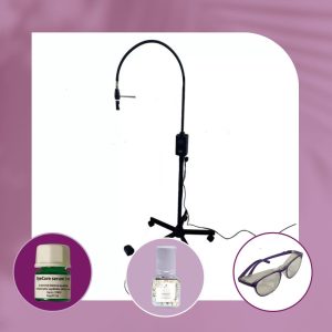 OrgaMo UV led lámpa + UV szűrő szemüveg + EyeCare szérum (1 ml) + OrgaMo UV ragasztó + UV webinar