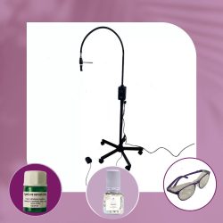   OrgaMo Chance UV led lámpa + UV szűrő szemüveg + EyeCare szérum (2 ml) + OrgaMo "NEXT" UV ragasztó + UV webinar